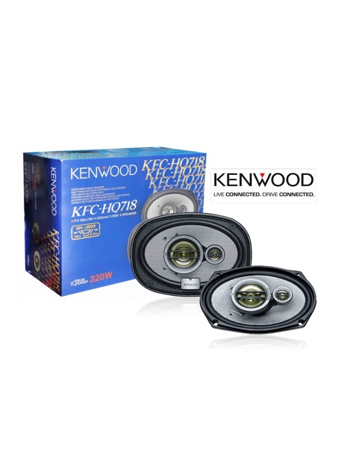 كينوود Kenwood KFC-HQ718 سماعات سيارة 7×10 إنش 3-Way – 320W Peak – ضمان سنتين - Image 1
