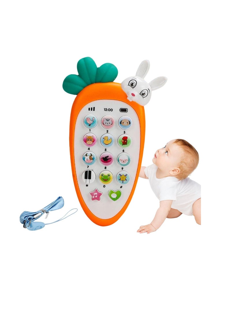 Toy Phone - Kids Phone, Music & Light (Carrot & Rabbit Shape) - Image 4
