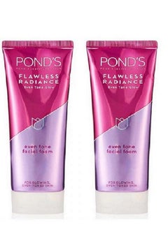 Pond's Flawless Radiance Facial Foam Cleansing and Exfoliating with Niacinamide and Vitamin E, Even-tone Glow, gives Blemish-Free Skin, 100g PACK OF 2  - Image 1