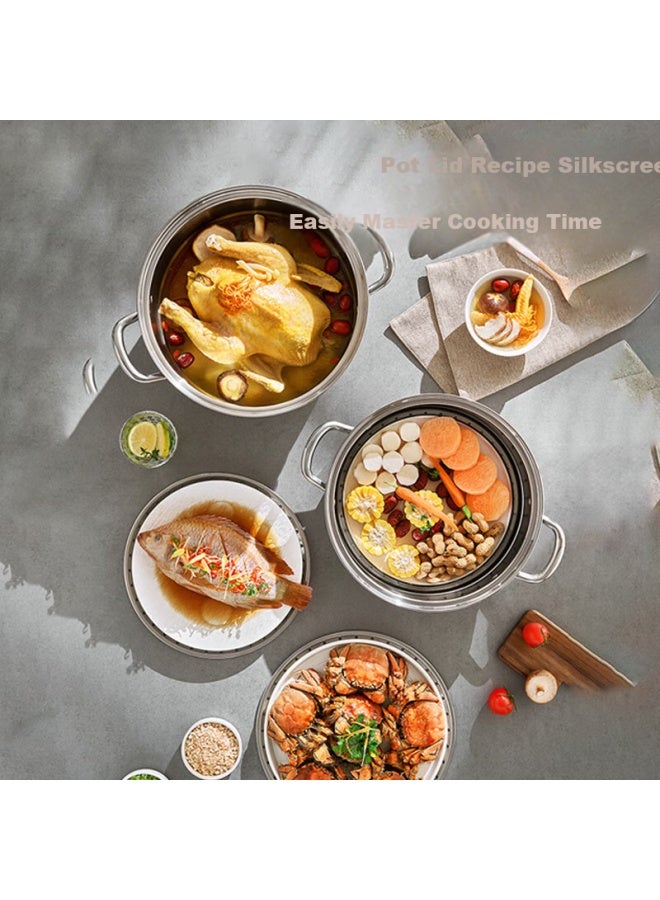 Joyoung 304 Stainless Steel Steamer Pot With Tall Arched Lid, Large Capacity, Three Layers, Suitable For Steaming Buns, Dumplings, Fish, Compatible With Stove, 30cm - Image 2