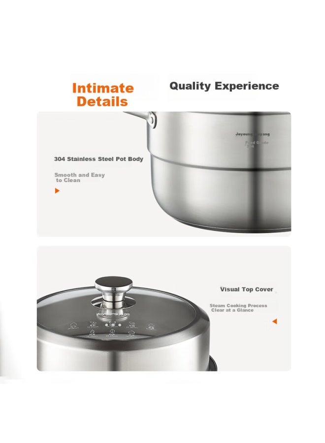Joyoung 304 Stainless Steel Steamer Pot With Tall Arched Lid, Large Capacity, Three Layers, Suitable For Steaming Buns, Dumplings, Fish, Compatible With Stove, 30cm - Image 4