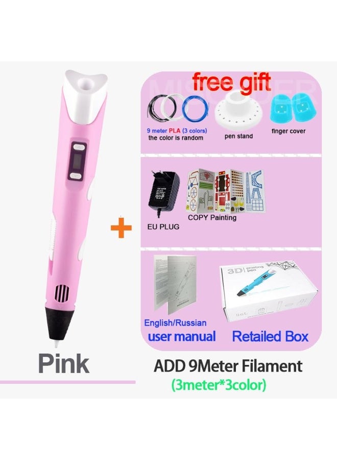 3D Pen for Children 3D Drawing Printing Pen with LCD Screen Compatible PLA Filament Toys for Kids  Birthday Gift