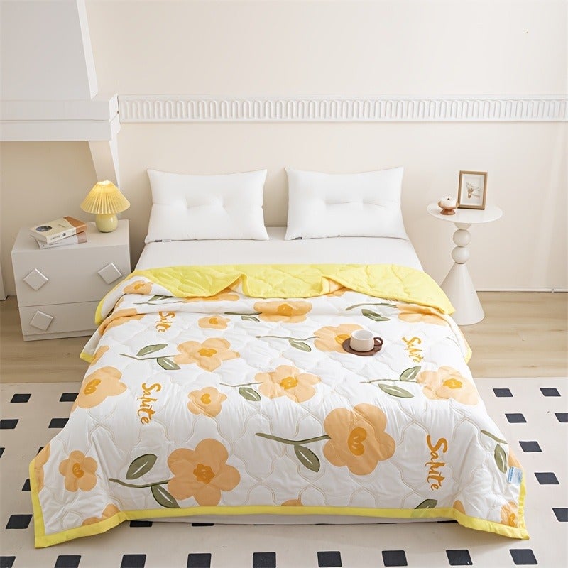 1pc Ultra-Soft Summer Cooling Quilt, Comfortable Air-Conditioned Quilt, Multi-Functional Summer Cooling Quilt, Lightweight Thin Quilt Bedding, Suitable for All Seasons, Skin-Friendly, Breathable, and Durable, Machine Washable - Image 4