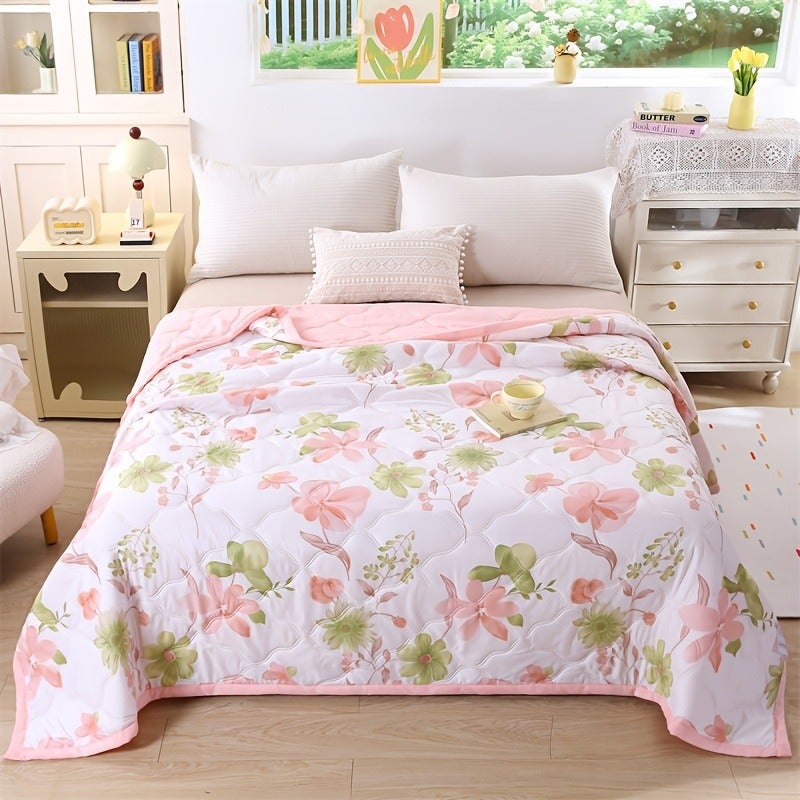 1pc Ultra-Soft Summer Cooling Quilt, Comfortable Air-Conditioned Quilt, Multi-Functional Summer Cooling Quilt, Lightweight Thin Quilt Bedding, Suitable for All Seasons, Skin-Friendly, Breathable, and Durable, Machine Washable - Image 3