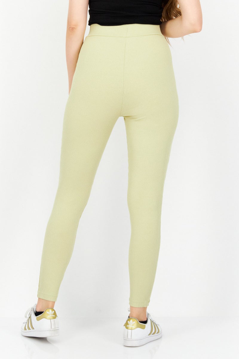 NA-KD Women Rip Long Knitted Leggings, Beige - Image 2