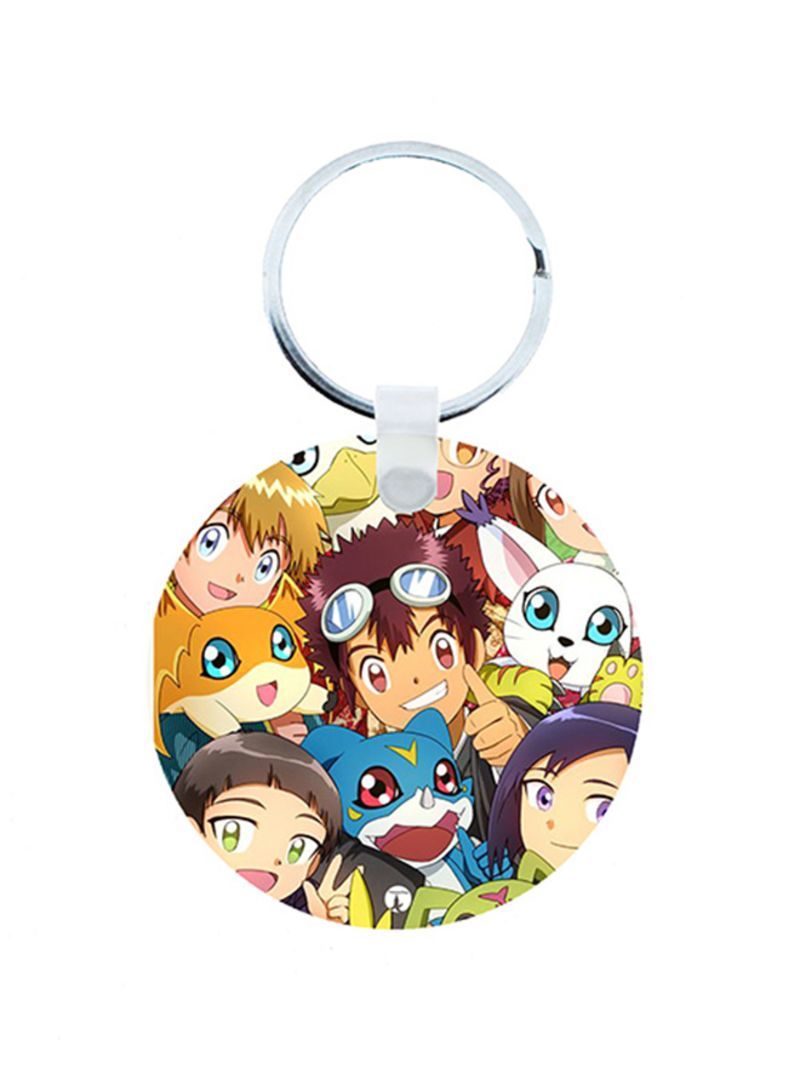 RKN Digimon Anime Wooden Keychain