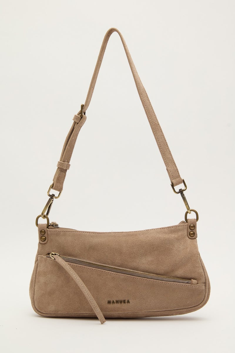 Manuka Mari Suede Baguette Bag Sand  - Image 4