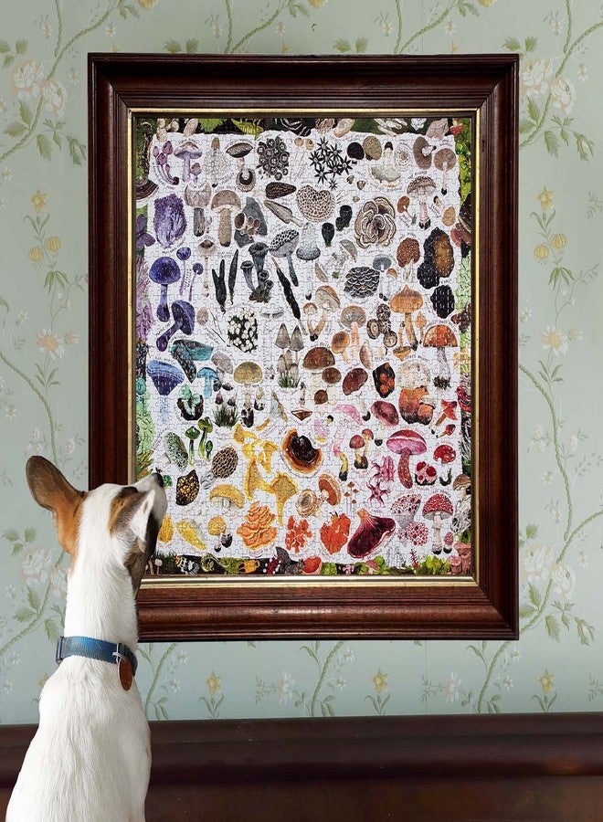 eeBoo 1000 Piece Puzzle - Mushroom Rainbow Jigsaw Puzzle for Adults, Square 23" x 23" Made with Recycled Board & Vegetable-Based Ink - Image 5