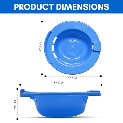 Only Rajesh Sitz Bath Tub For Piles Pain Relief I Plastic Sitz Tub For Fissure I Bath Tub For Adult I Tub For Men & Women I Sturdy Plastic Material I Easy To Use I Blue - Image 2