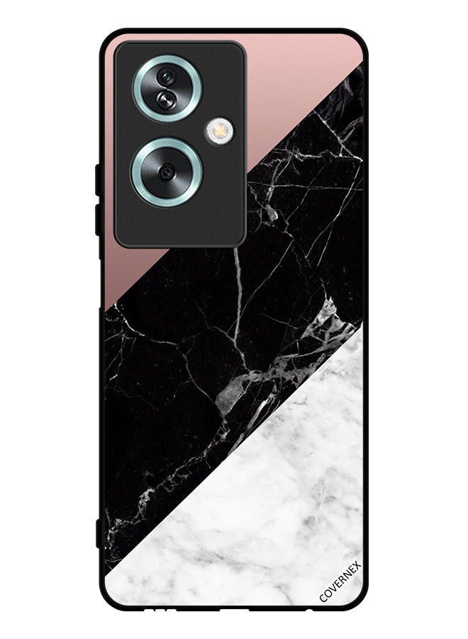 Covernex Protective Case Cover For Oppo A79 Marble & Plain Combination Pattern - Image 1
