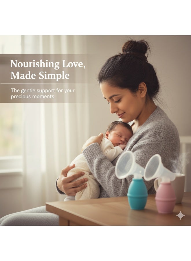 Momeasy مضخة العناية بالثدي - محمولة وخفيفة الوزن، خالية من BPA 45801 وردي - Image 3