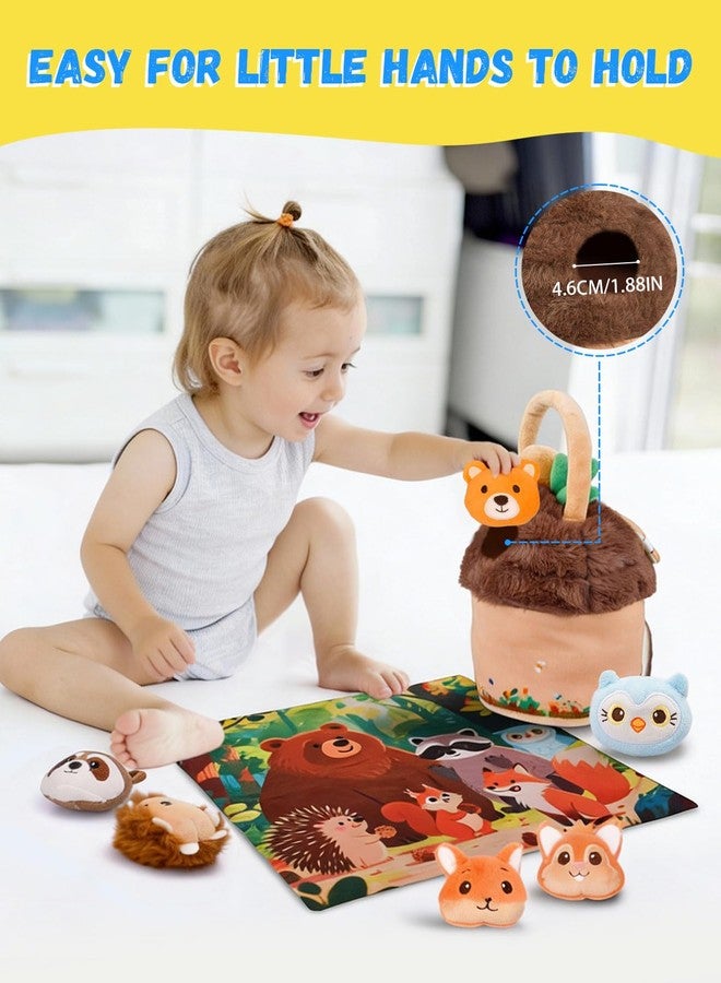 Nicecastle Baby Toys 6-12 Months Forest Animal House with Map Plush Stuffed Animals Rattle Squeaker Montessori Toys for Babies Sensory Infant Toy Toddler Gift 1-3 Year Old - Image 5