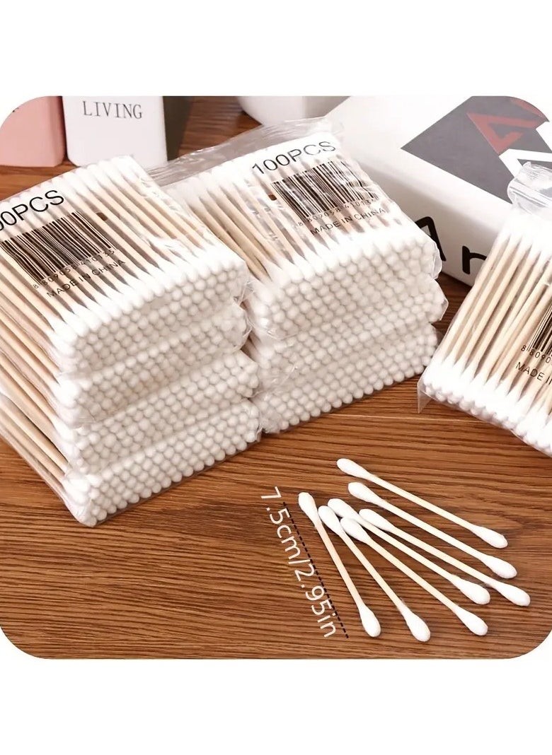 ORiTi 1000 pcs Double-Ended Ear Cleaning Swabs for Cleaning and Makeup Removal - Gentle on Skin  - Image 5