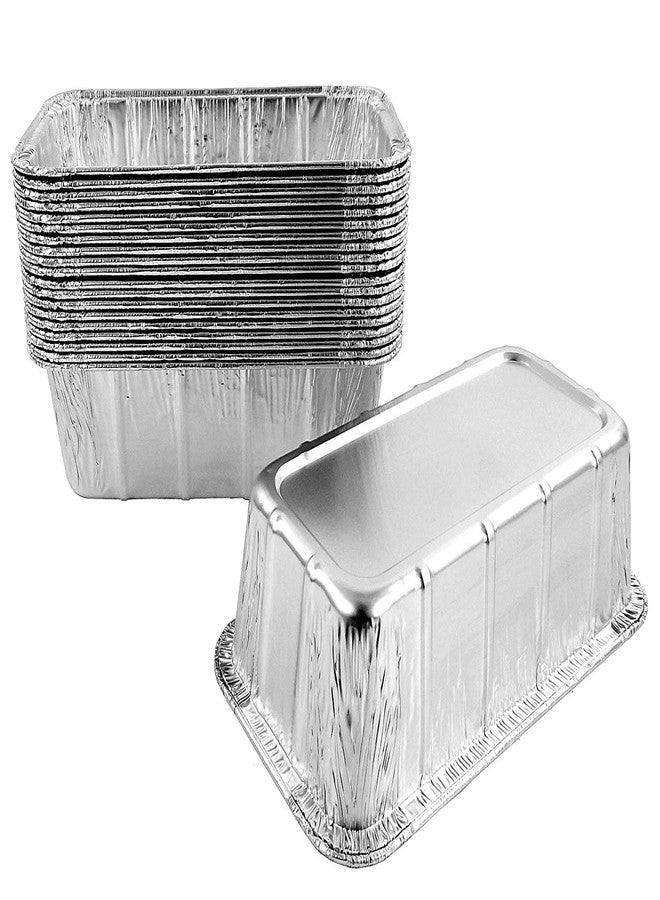 PACTOGO 1.5 lb. Disposable Aluminum Foil Loaf Bread Baking Pan 8" x 4.25" x 2.34" - Made in USA (Pack of 10) - Image 1