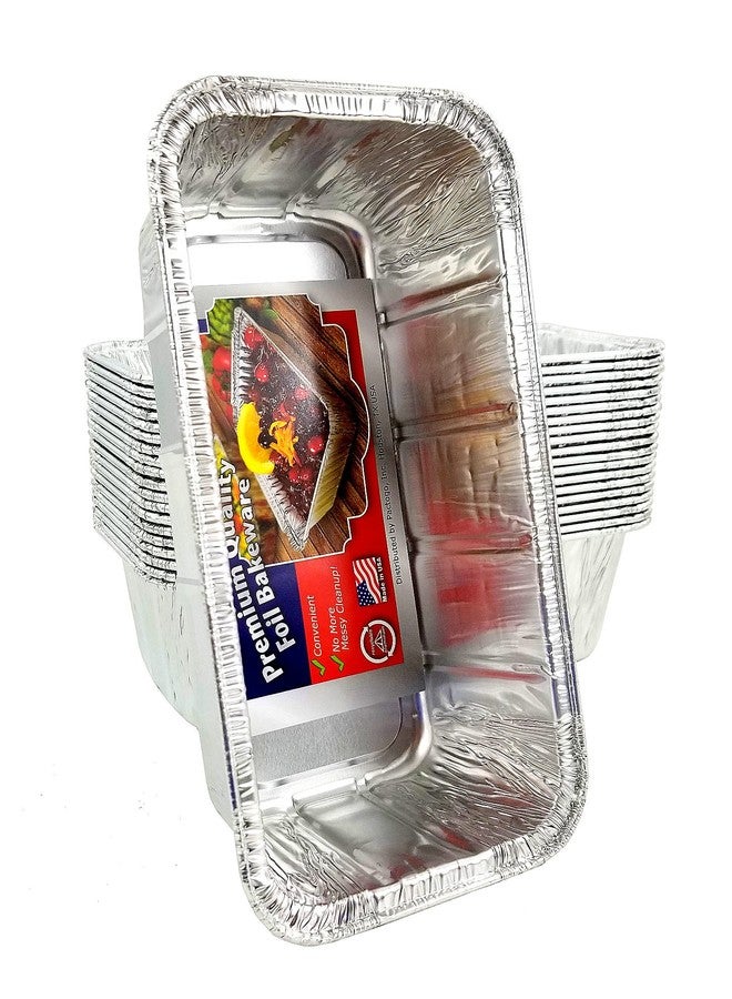 PACTOGO 1.5 lb. Disposable Aluminum Foil Loaf Bread Baking Pan 8" x 4.25" x 2.34" - Made in USA (Pack of 10) - Image 3