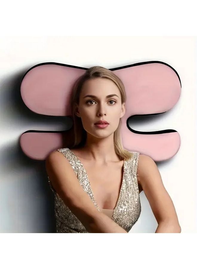 2Pcs Pink And Green Ergonomic Cervical Pillow For Neck Support Wrinkle Reduction - Image 3