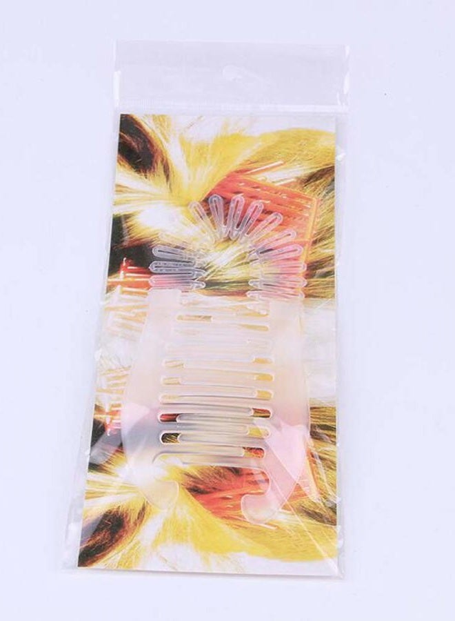 Fodattm Set of 6 Women Lady Stretch Flexible Hair Combs Headband Interlocking Banana Clip Clincher Elongated Ponytail Holder and Full Circle Hair Comb Hair Hoop Hair Clip Spring Head Band with Deep Teeth - Image 3