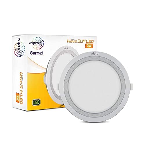 Wipro Garnet 15W Round LED Wave Panel Light for Ceiling | Neutral White Light (4000k) | Ultra-Slim Design | Recessed Down Light for False Ceiling |POP Ceiling Light | Cutout - 150mm | Pack of 6 - Image 2