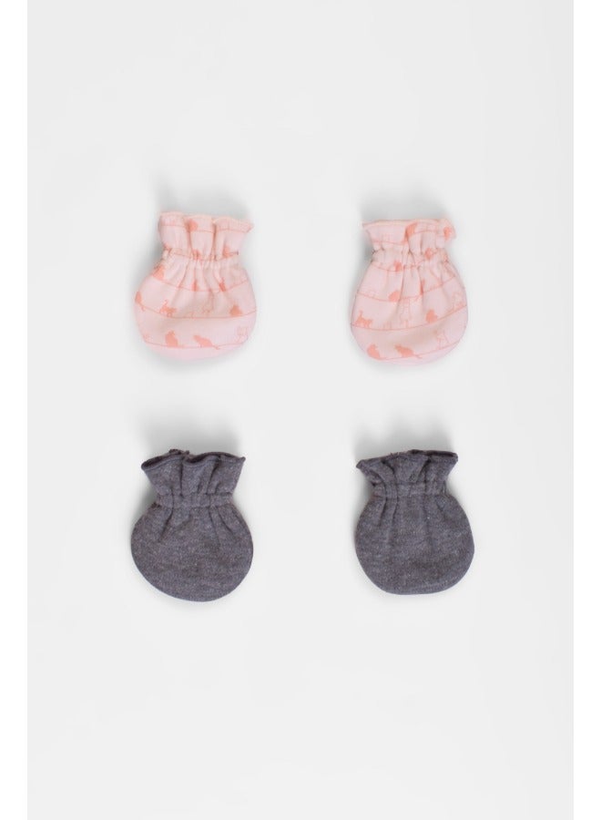 Junior Baby Girls Printed Mittens P/2 - Image 1