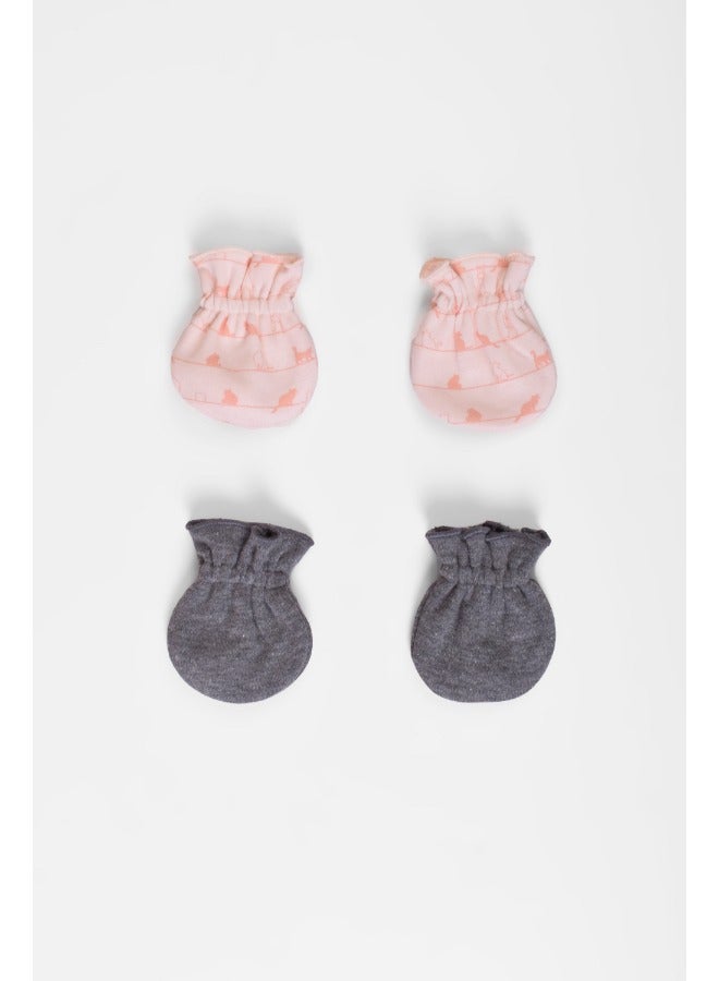 Junior Baby Girls Printed Mittens P/2 - Image 2