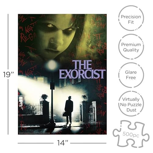 AQUARIUS The Exorcist 500pc Puzzle Coffin Box 500 Piece Jigsaw Puzzle Glare Free Precision Fit Officially Licensed Exorcist Merchandise Collectibles 14x19 Inches - Image 5