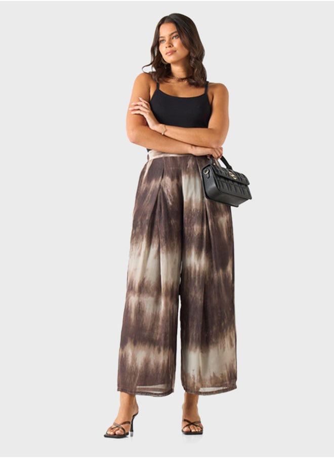 Iconic Printed Wide Leg Pants  - Image 4
