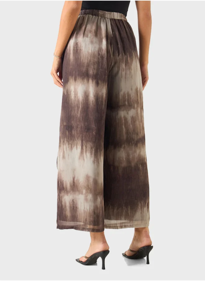 Iconic Printed Wide Leg Pants