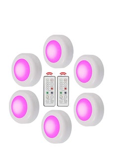 Y&D 4000K Dimmable Battery Powered Atmosphere Light with Remote Control for Kitchen Closet, Pack of 6  - Image 1