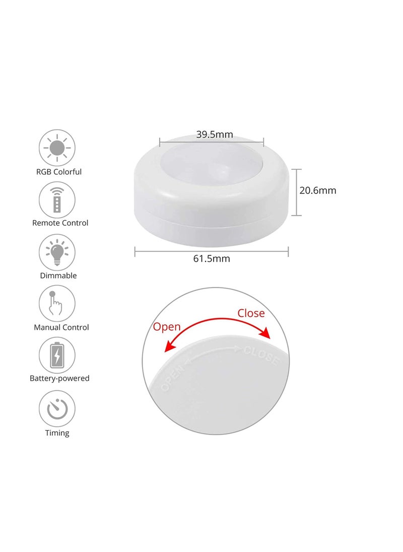 Y&D 4000K Dimmable Battery Powered Atmosphere Light with Remote Control for Kitchen Closet, Pack of 6  - Image 2