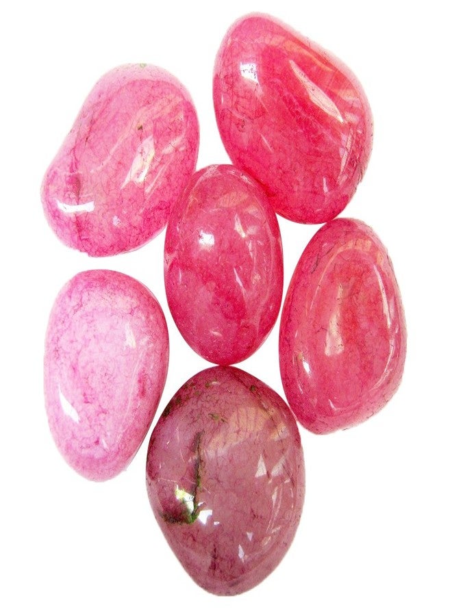 Prisha Collections Glossy Home Decorative Stone Cherry Pebbles, Red , 1 kg