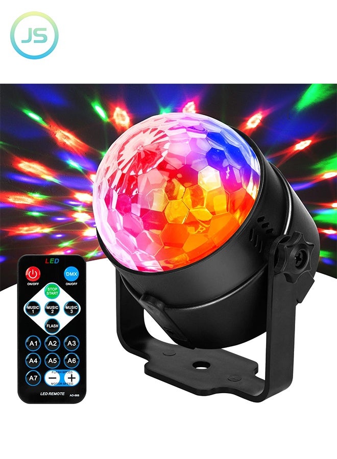 جي أس LED ديكور ديسكو الكرة السحرية ضوء الحزب مع متعددة الألوان عن بعد، لحفلات الرقص غرفة المنزل عيد الميلاد - Image 1
