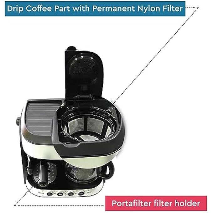 Nobel Coffee Machine 125 Liter Espresso  Americano With Steam Pump Model Ncm13 1 Year Full Warranty Silver Ncm13 - Image 5