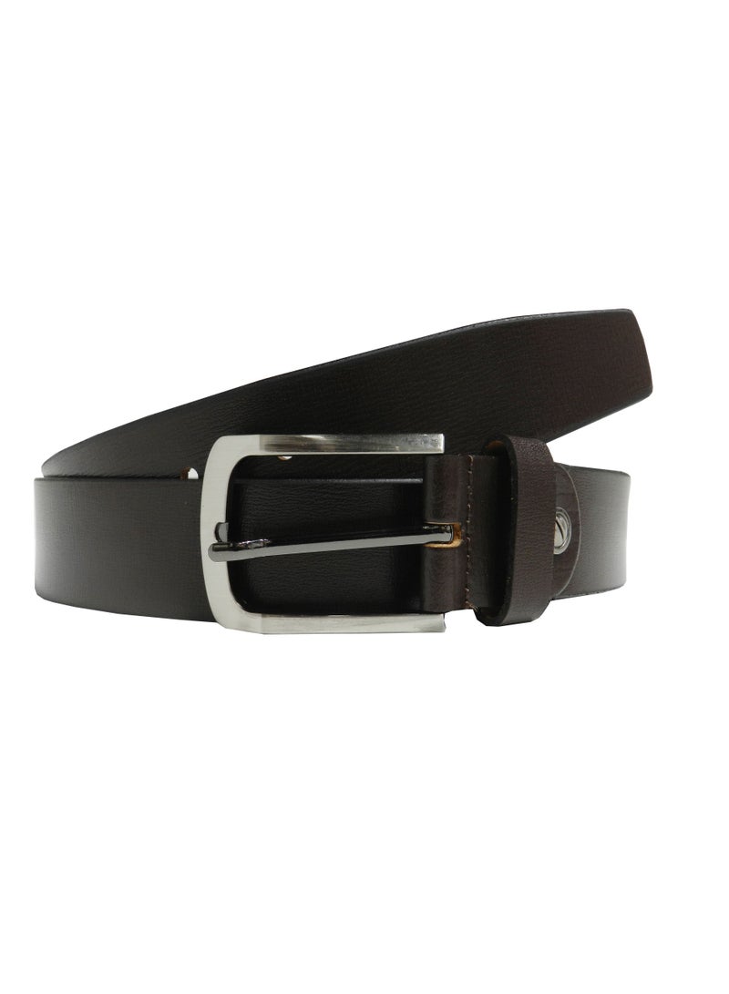 LAVERI LEATHER GENUINE LEATHER 35MM FORMAL AND CASUAL BROWN BELT FOR MENS - Image 1