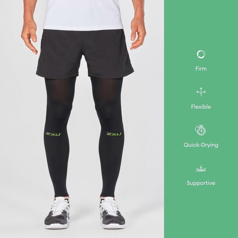 2XU Unisex Leg Sleeves Recovery Flex - Compression Calf Sleeves for Enhanced Recovery and Performance - Black/Nero - Image 3