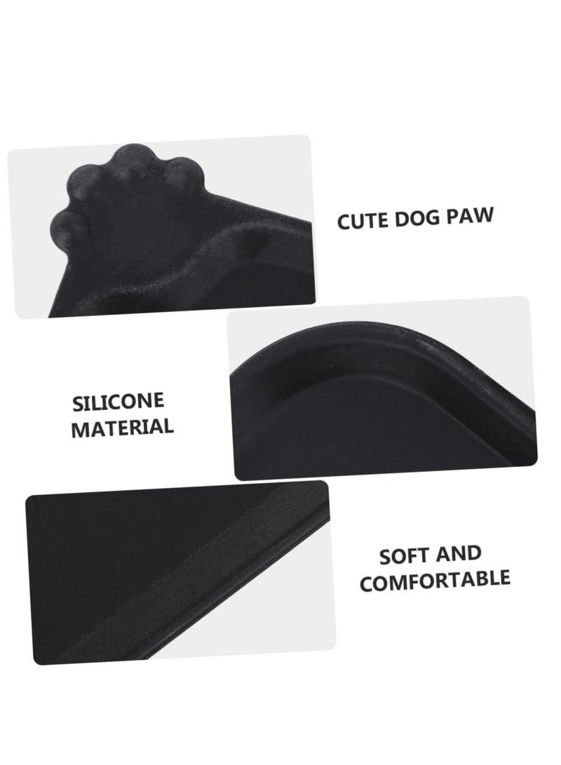 Pet Placemat Silicone Dog Cat Bowl Mat Waterproof Anti-Slip Food Grade Feeding Tray Cushion (30 * 48cm Black) - Image 5