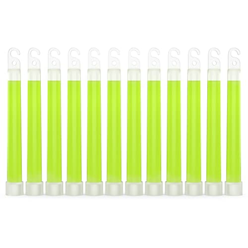 Swiss Safe Premium 6" Glow Sticks - Extra Bright, 12+ Hour Duration, Emergency Ready (Green 12-Pack) - Image 1