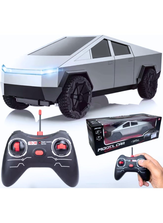 Tesla Cybertruck RC Truck 2.4GHz Remote Control Car – Fast Electric RC Vehicle with LED Headlights & Taillights, Rechargeable Battery, Off-Road Durable Design – Indoor & Outdoor Toy for Kids & Adults - Image 1