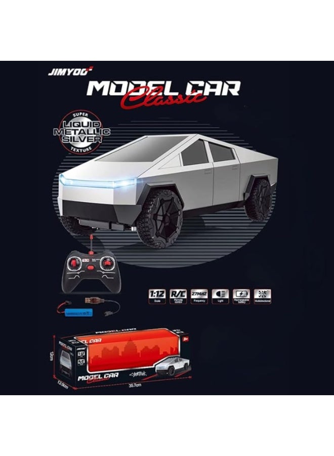 Tesla Cybertruck RC Truck 2.4GHz Remote Control Car – Fast Electric RC Vehicle with LED Headlights & Taillights, Rechargeable Battery, Off-Road Durable Design – Indoor & Outdoor Toy for Kids & Adults - Image 4