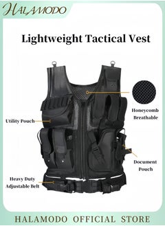 Multifunctional Tactical Vest Lightweight Breathable Mesh Polyester Sports Vest Combat Training CS Game Vest Outdoor Training Vest with Adjustable Belt & Shoulder Straps - pzsku/Z3FB8A8BDF16221220FC2Z/45/_/1732759786/41556807-d691-4ba3-9dd7-70f214704154