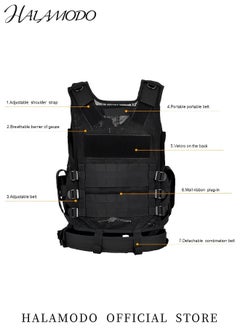 Multifunctional Tactical Vest Lightweight Breathable Mesh Polyester Sports Vest Combat Training CS Game Vest Outdoor Training Vest with Adjustable Belt & Shoulder Straps - pzsku/Z3FB8A8BDF16221220FC2Z/45/_/1732951509/8f0683d4-a47b-4dee-8535-b5341071c859