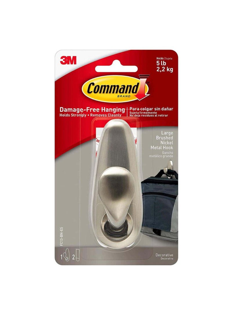 ACE 3M Command Brushed Nickel Hook