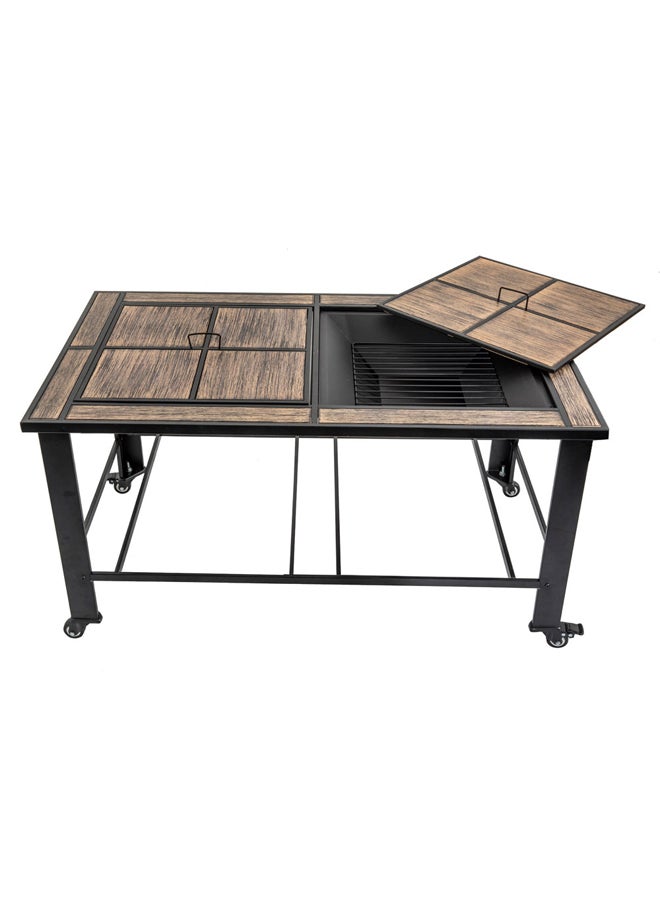 DPT Wood stove for heating Outdoor wood burning stove Black Size 112*61*59 Cm - Image 3