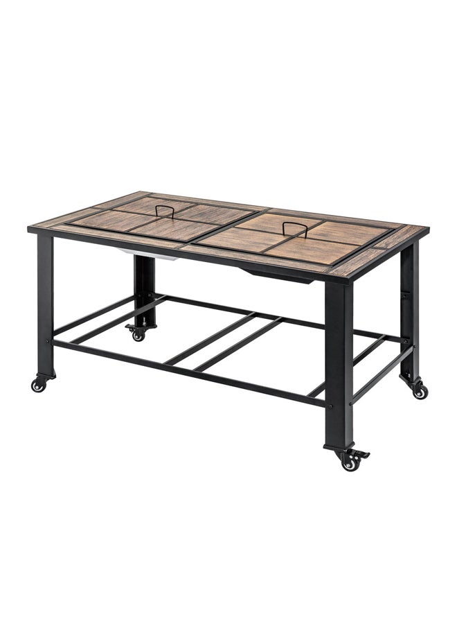 DPT Wood stove for heating Outdoor wood burning stove Black Size 112*61*59 Cm - Image 2