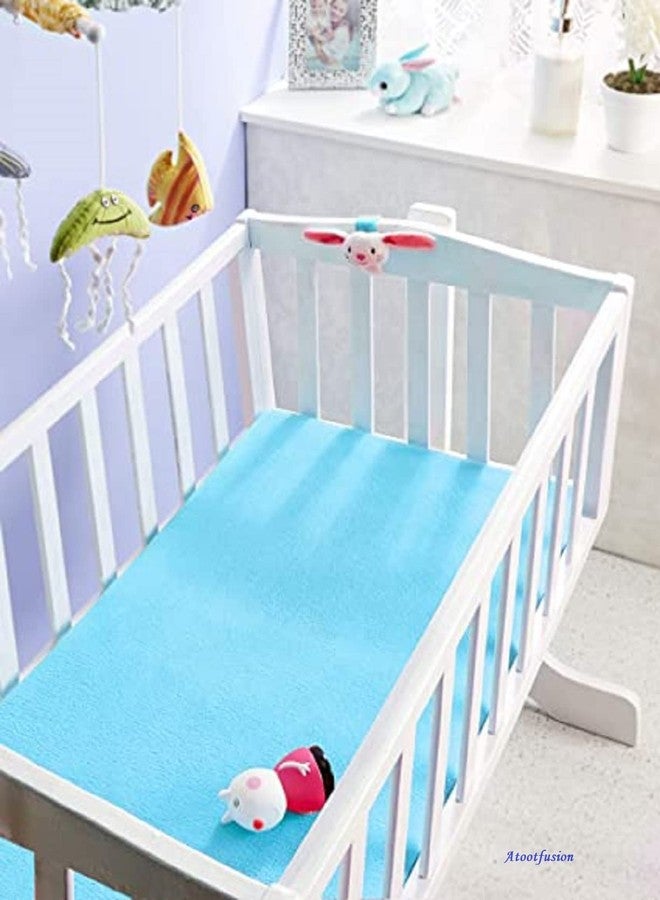 H B MSALA (DEVICE) HBM Soft & Water Proof Baby Dry SheetProtector,Reusable Bed Underpad, Waterproof Bed Pad & Pee Pad, Perfect for Kids, Adults, The Elderly (Lite Blue, Medium (70 x 100 cm)) - Image 4