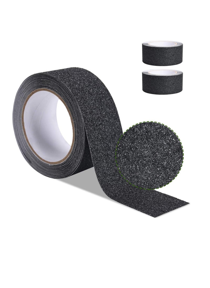 PAMEER 48mm x 20ft, Grip Tape, Waterproof Anti-Slip Tape, Non-Skid Roll for Staircases, Traction Tread, Outdoor Indoor Safety, Adhesive Non-Slip Strips, Stair Steps, Ramp, Black,  Walk Grips Anti-Skid Tape.  - Image 1