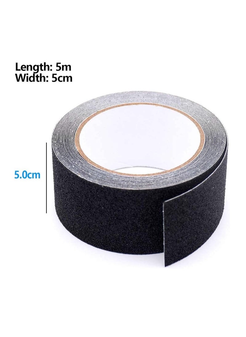 PAMEER 48mm x 20ft, Grip Tape, Waterproof Anti-Slip Tape, Non-Skid Roll for Staircases, Traction Tread, Outdoor Indoor Safety, Adhesive Non-Slip Strips, Stair Steps, Ramp, Black,  Walk Grips Anti-Skid Tape.  - Image 2