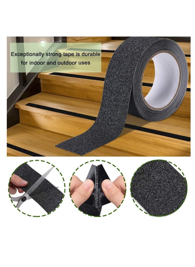 PAMEER 48mm x 20ft, Grip Tape, Waterproof Anti-Slip Tape, Non-Skid Roll for Staircases, Traction Tread, Outdoor Indoor Safety, Adhesive Non-Slip Strips, Stair Steps, Ramp, Black,  Walk Grips Anti-Skid Tape.  - Image 5