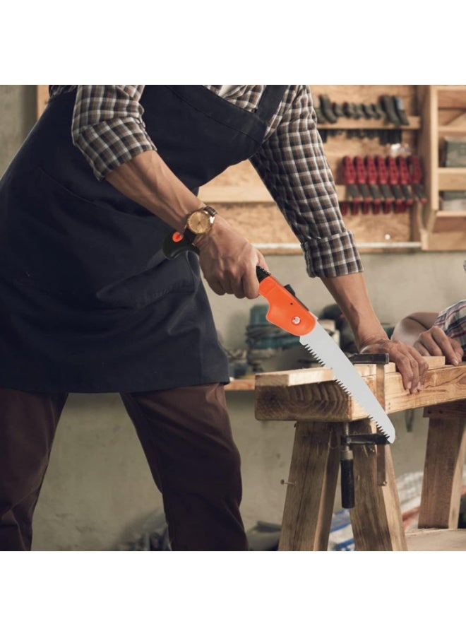 Emerald Folding Pruning Saw, Hand Held Design Jab Saw for T Gardening Camping Hiking PVC Bone Cutting Wood, Portable Survival Foldable Saw with Rugged Blade(7") Ergonomic Non-Slip Handle Security Lock - Image 2