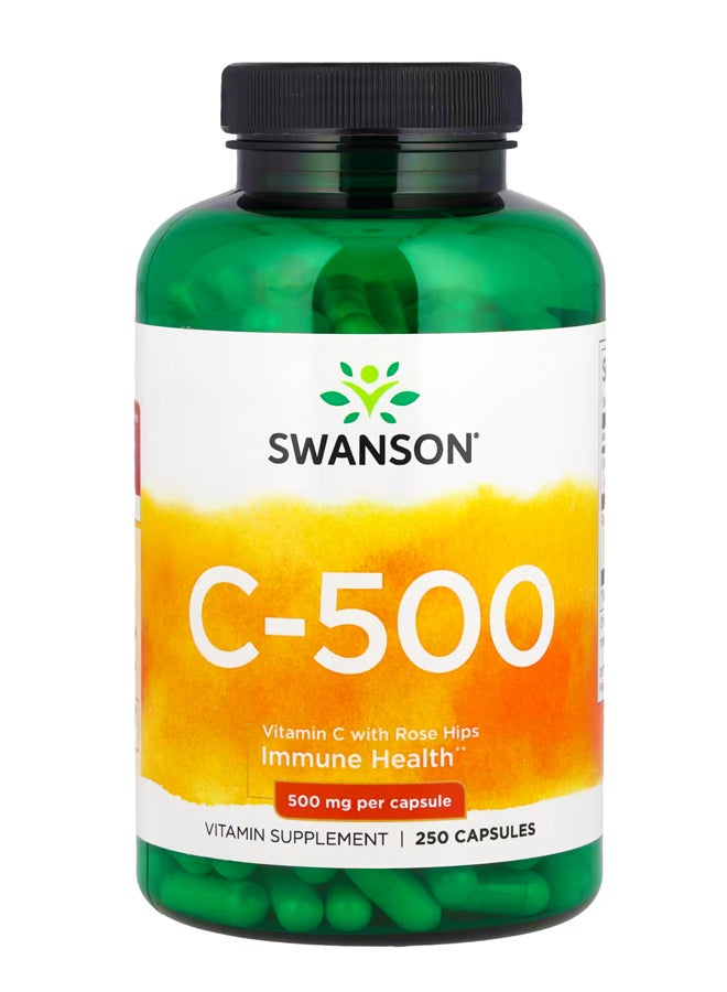 C-500 Vitamin C With Rose Hips 500 mg 250 Capsules