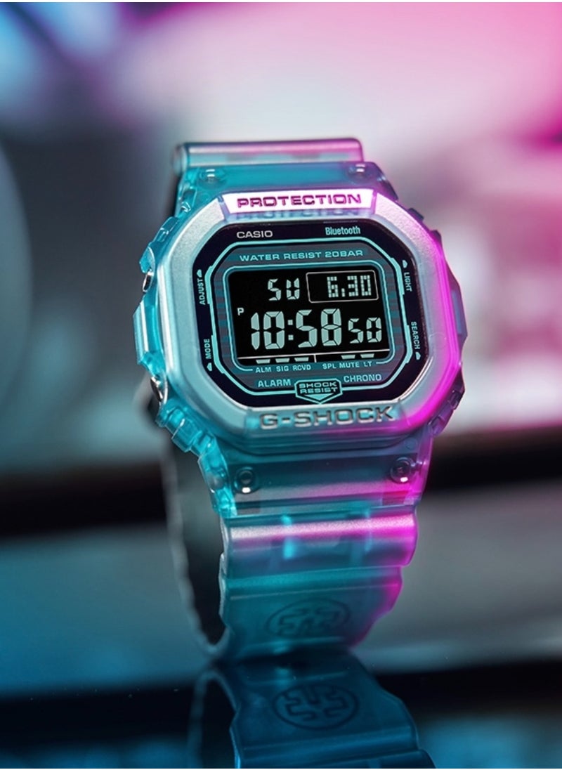 CASIO - octagonal sports waterproof and shockproof watch GA-5600 bule black - Image 1